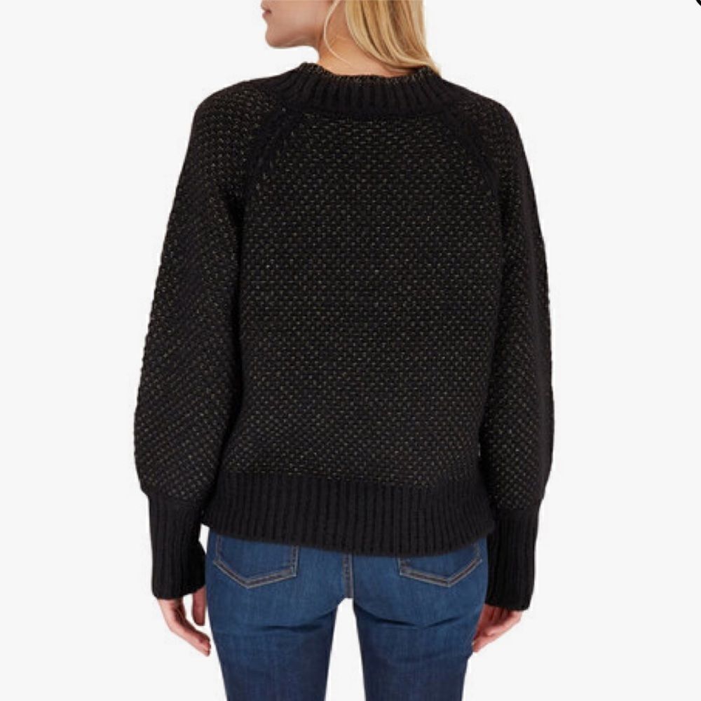 NWT Veronica Beard Mirnie Metallic V-Neck Sweater Relaxed Oversized XL - Picture 7 of 17